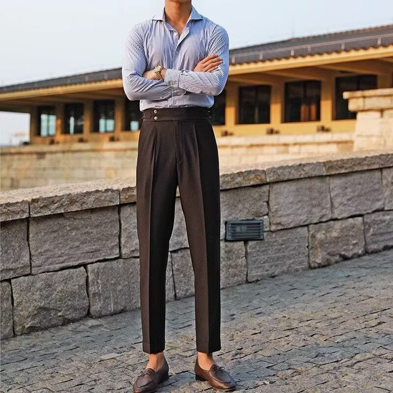 Slim Fit Cropped Trousers