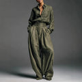 Long-sleeved cardigan and pants set
