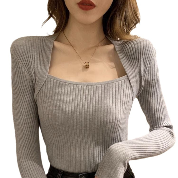 Women's Pullover with square neckline as base layer