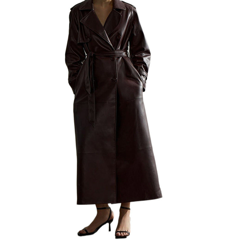 Women leather coat