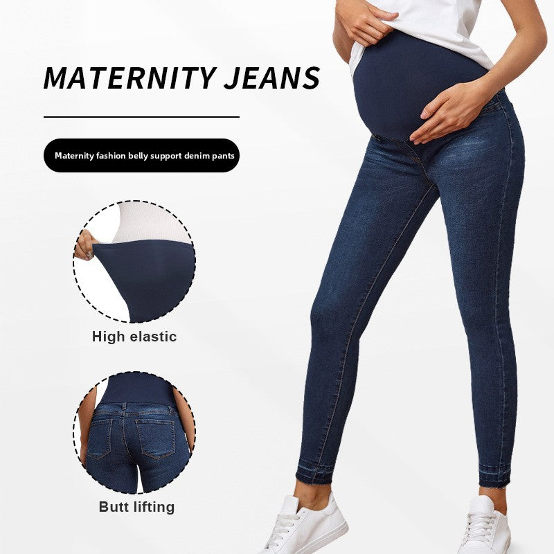Maternity High-Waisted Stretch Denim Pants