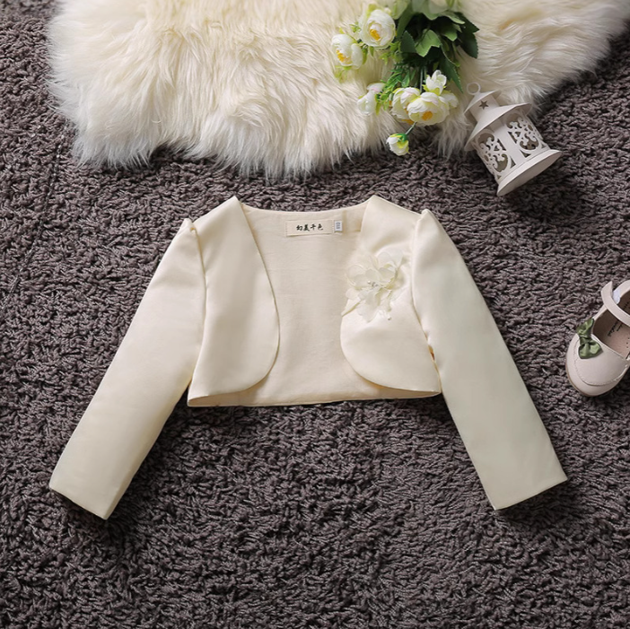 Girls' Princess Dress Cloak Long Sleeve Flower Girl Outerwear