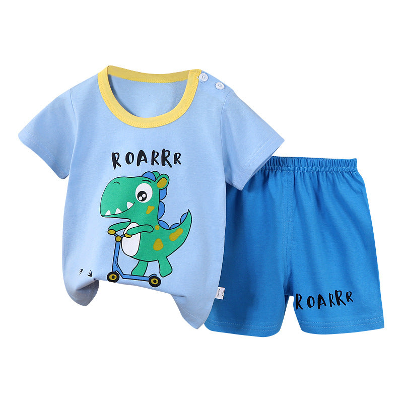 Children's Short Sleeve Cotton Two-Piece Set