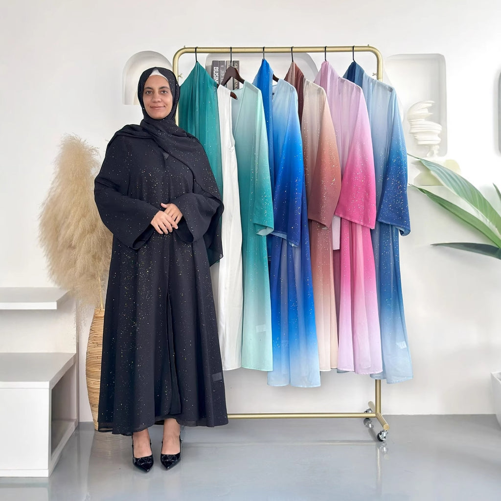 Robe Lining Headscarf Three-Piece Set