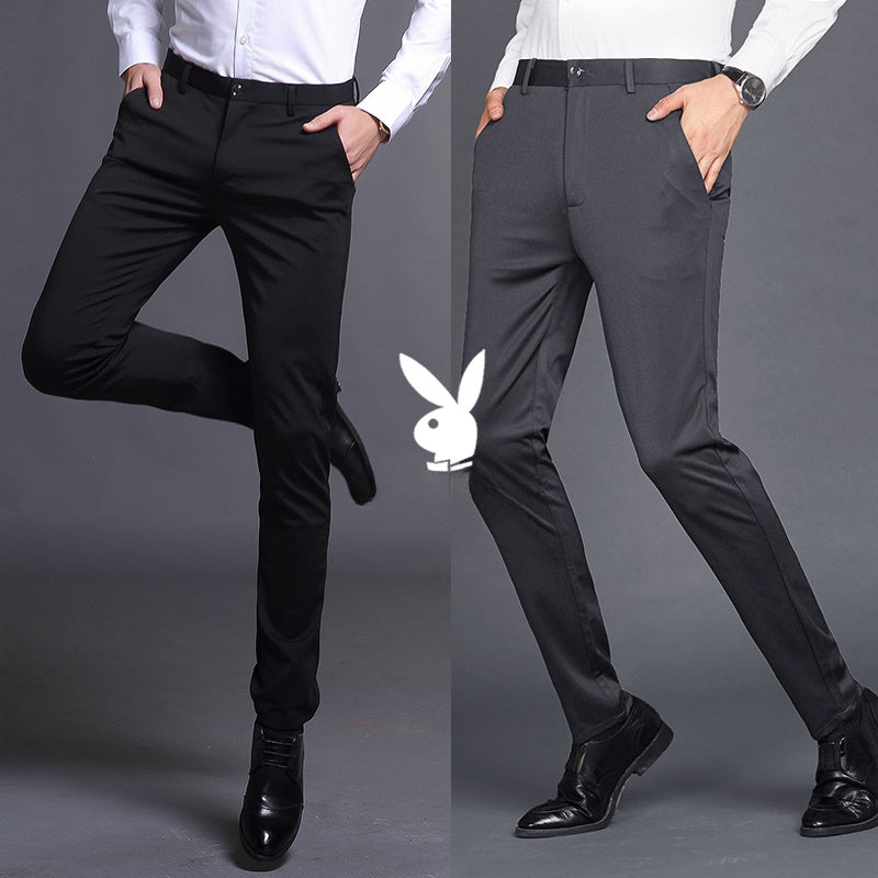 Men's casual stretch slim-fit skinny trousers
