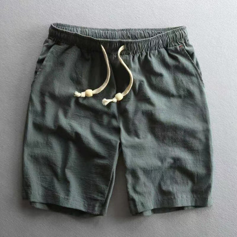 Men's Casual Linen Drawstring Shorts