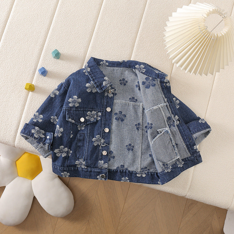 Children's Floral Denim Jacket