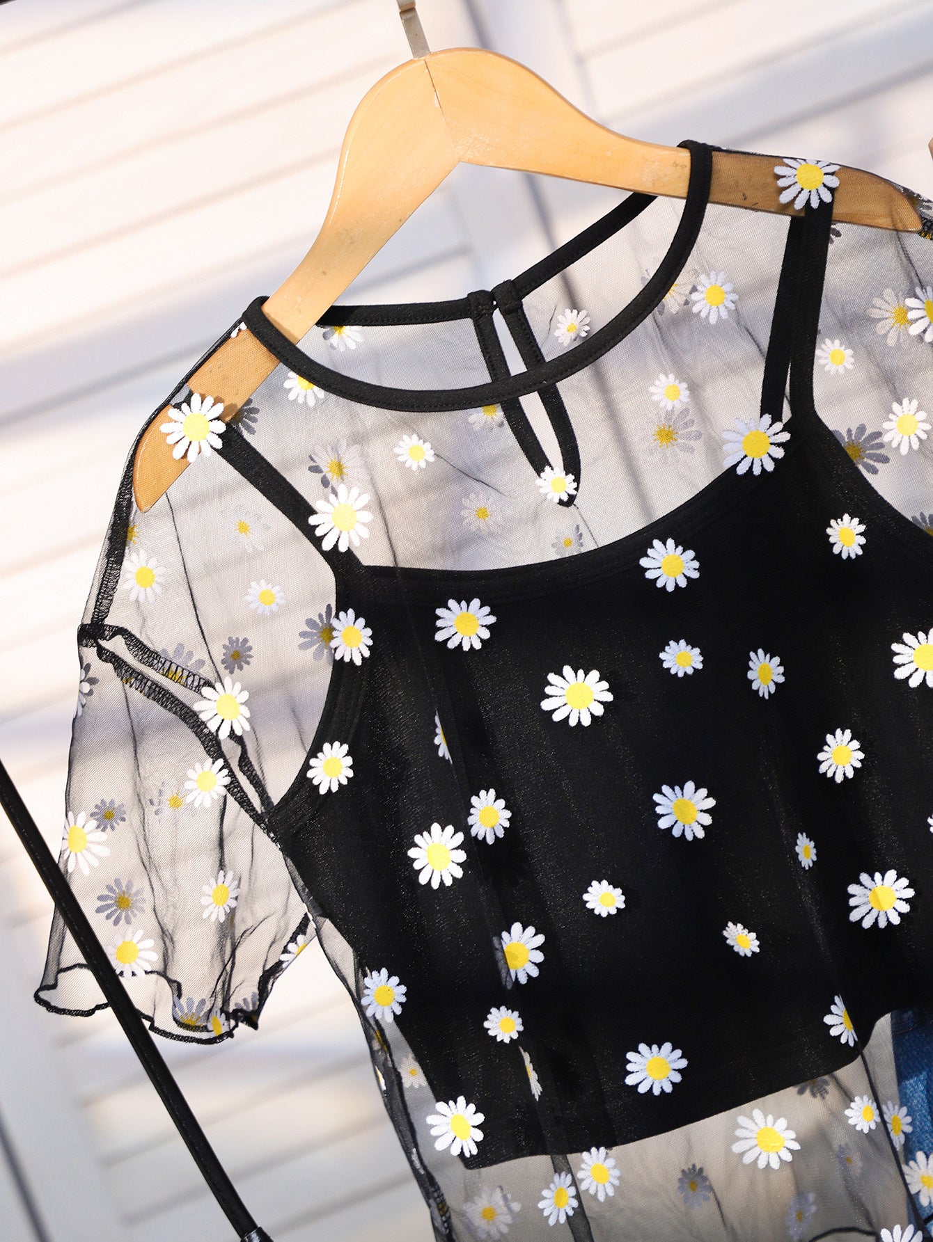 Girls' Floral Print Summer Outfit