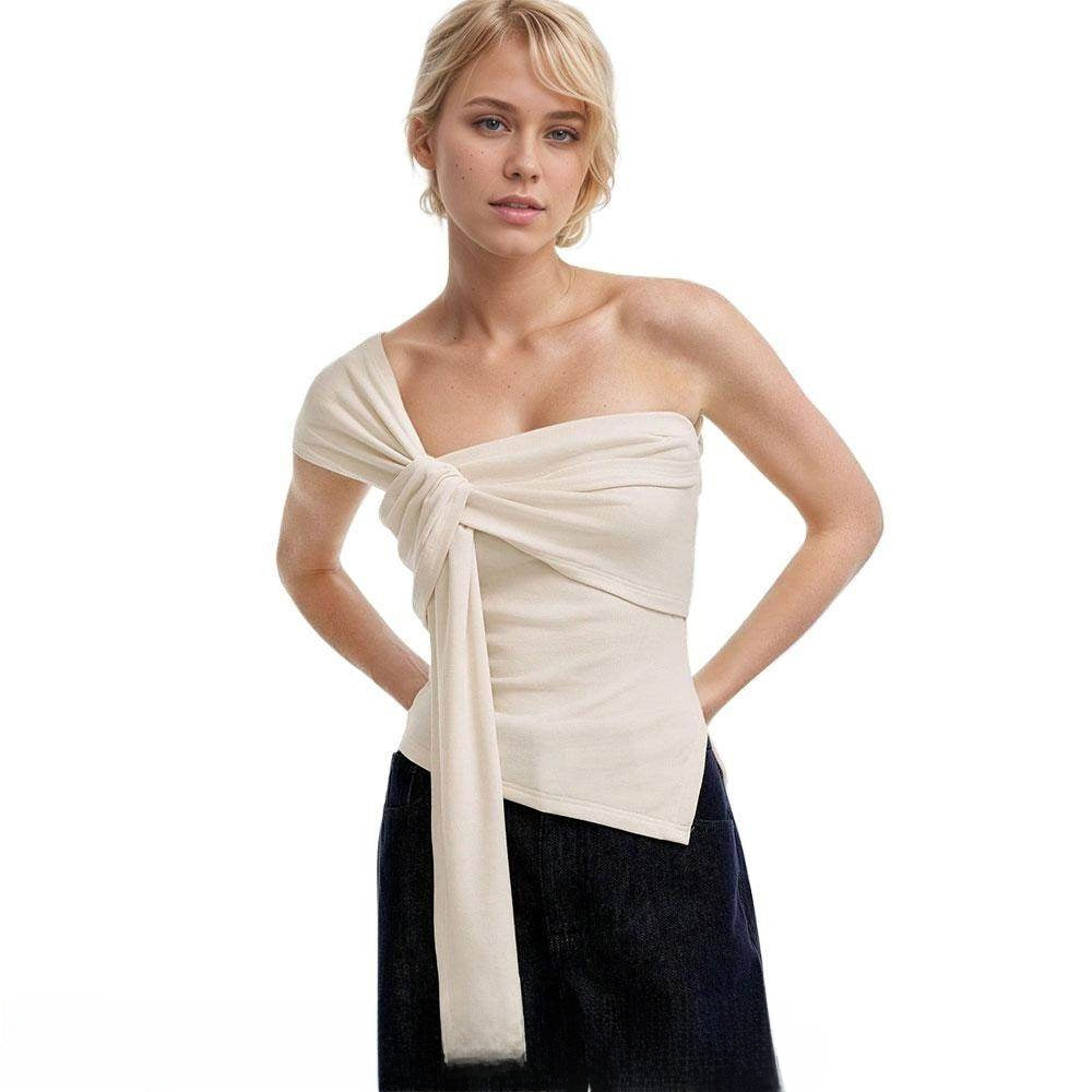 Strapless sleeveless T-shirt