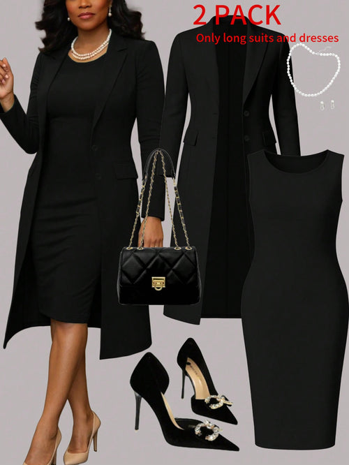 Suit Dress Two-Piece Set