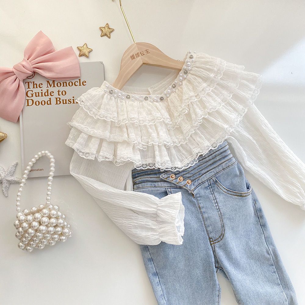 Girls' Lace Collar Blouse