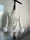 Women's Wool Blend Mid-Length Coat
