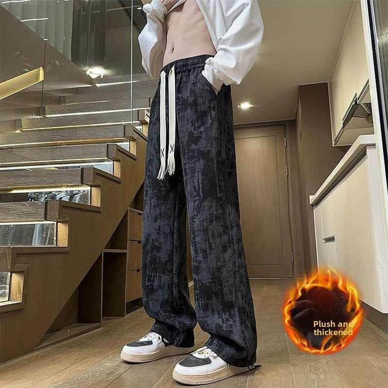 Men's Tie-Dye Wide-Leg Casual Trousers