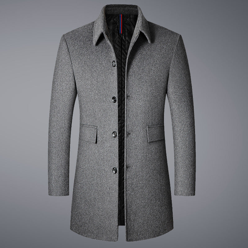 Men's Slim Fit Wool Blend Overcoat