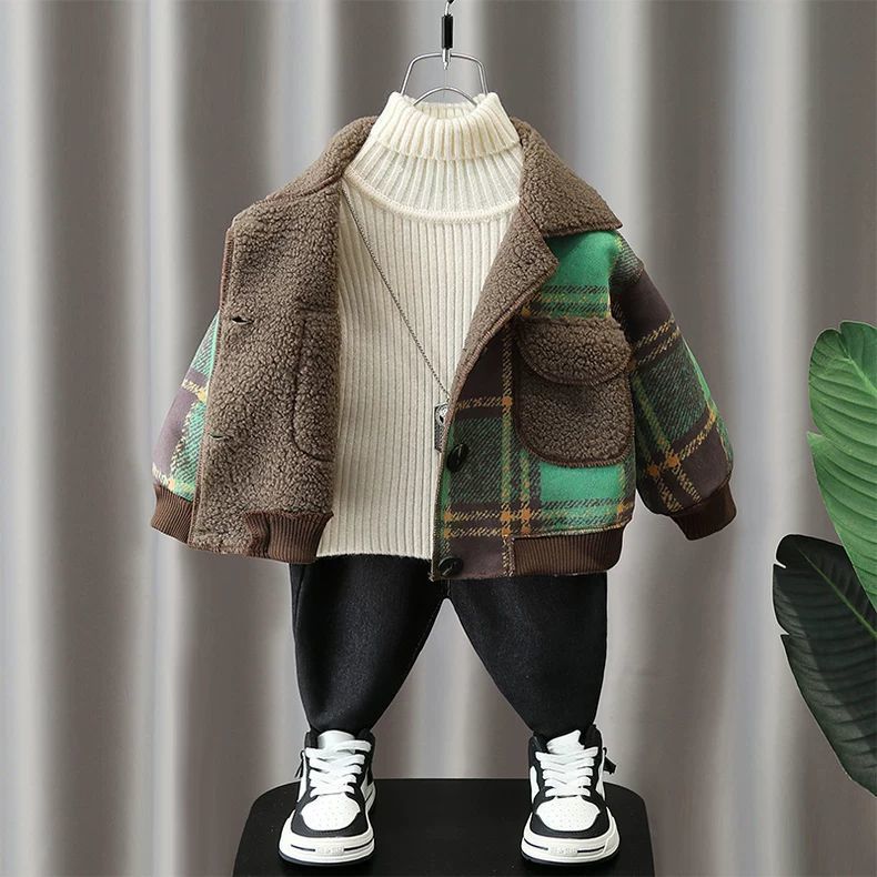 Boys' Baseball Jacket Spring Autumn Cotton Blend