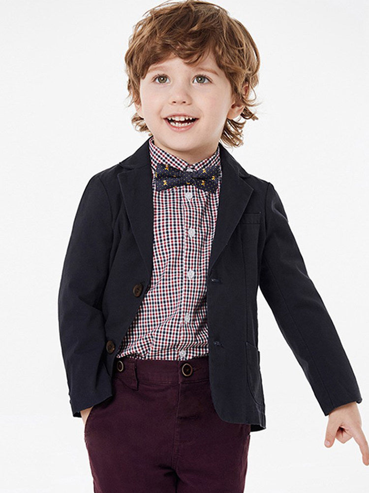 Children's Cotton Linen Formal Suit Jacket
