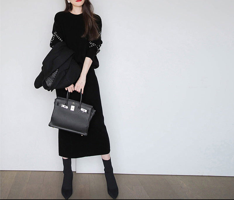 Knit top and skirt set
