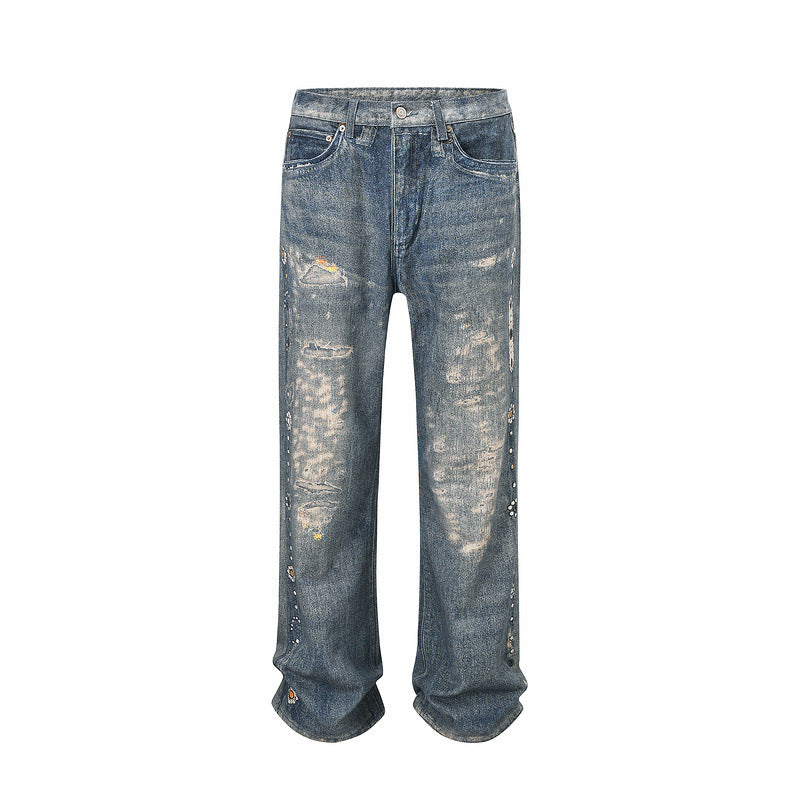 Vintage Washed Distressed Denim Shorts