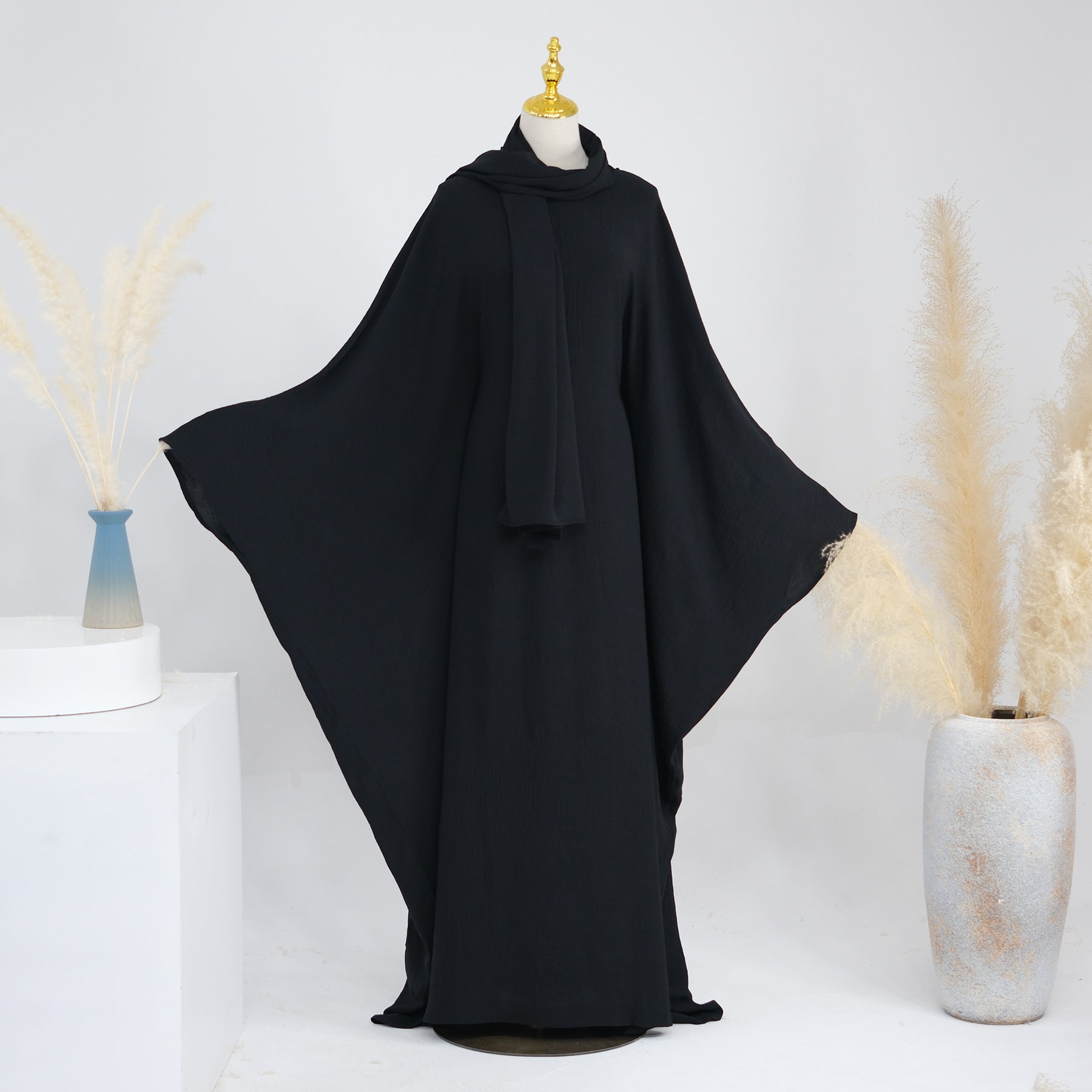 Women's Bat Sleeve Party Dress with Belt