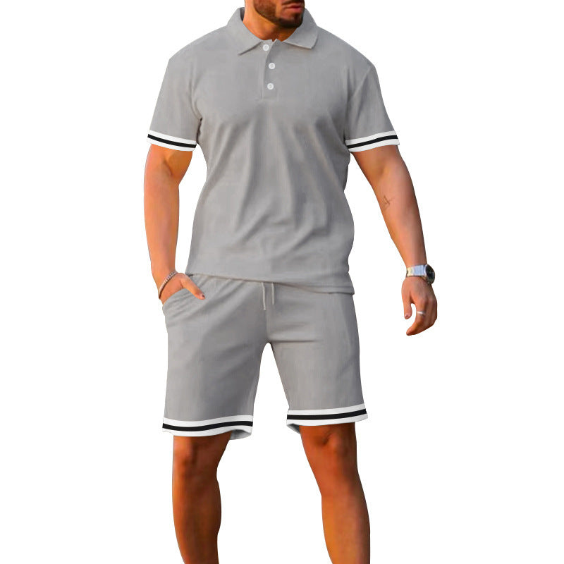 Men's short-sleeved suit, Polo shirt and shorts