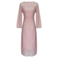 Pink Floral Lace A-line Dress