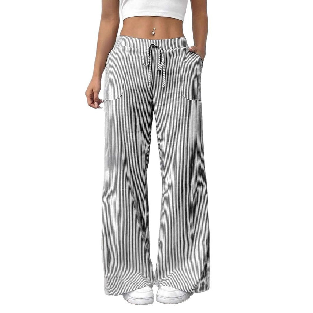 Striped trousers, casual and versatile