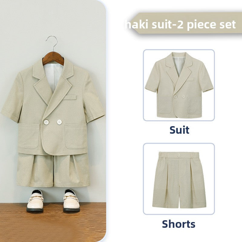 Boys' Short Sleeve Suit Shorts