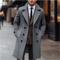 Long Woolen Coat Double-Breasted Trench Coat