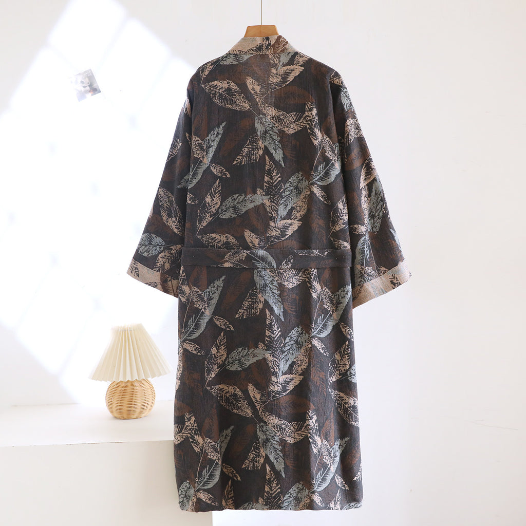 Men's Spring and Autumn Pure Cotton Robe,