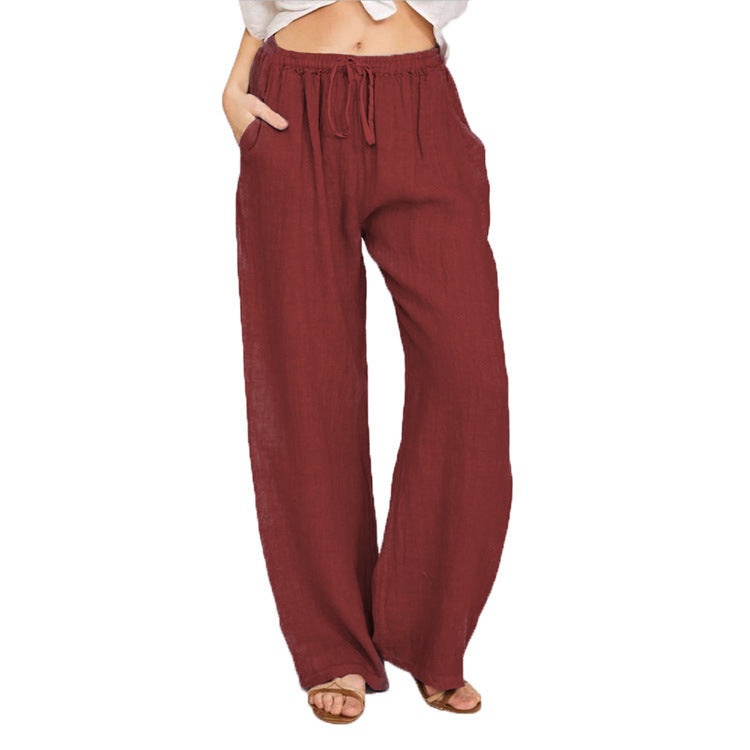 Men's trend straight long trousers
