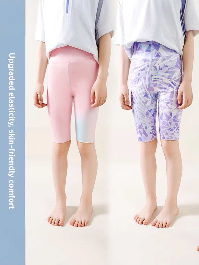 Girls' Ice Silk Yoga Leggings