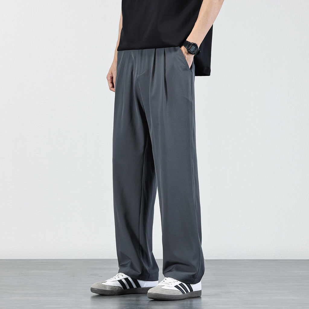 Men's Ice Silk Draped Casual Trousers