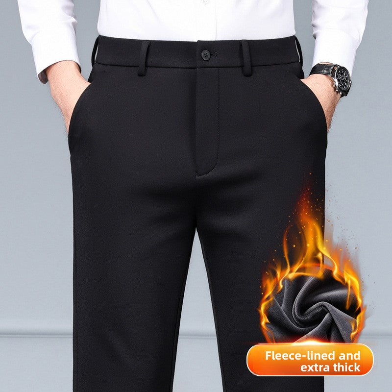 Men's Wool Blend Straight Trousers