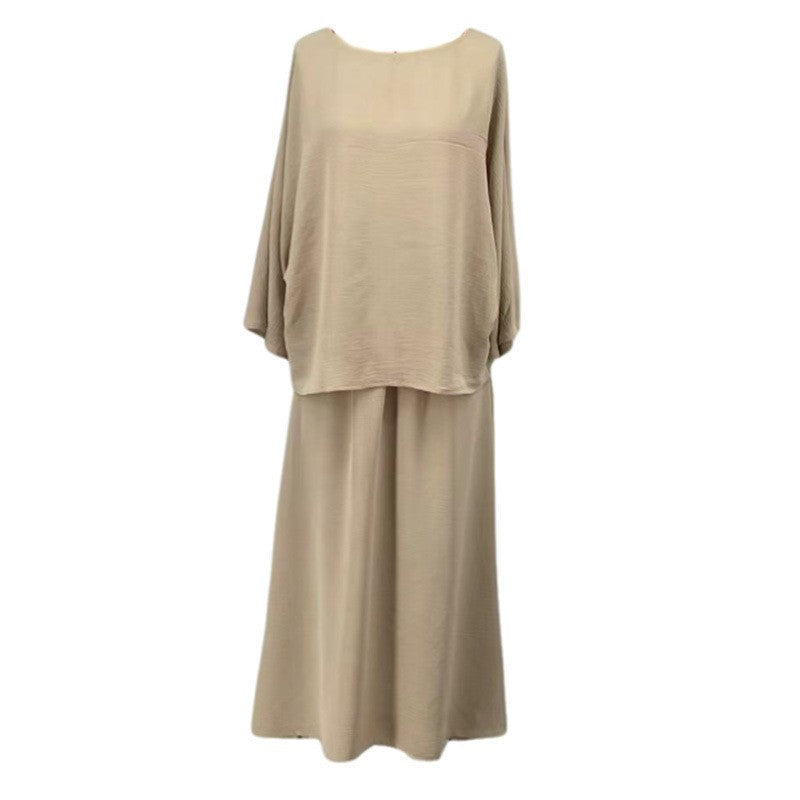 Loose Long Skirt Two-Piece Set