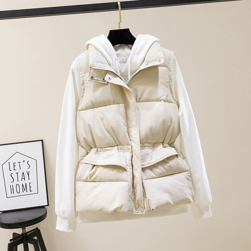 Short cotton vest jacket for women