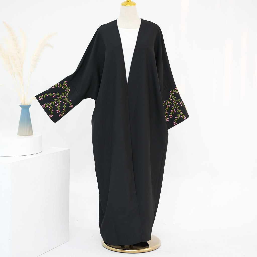 Embroidered cardigan robe
