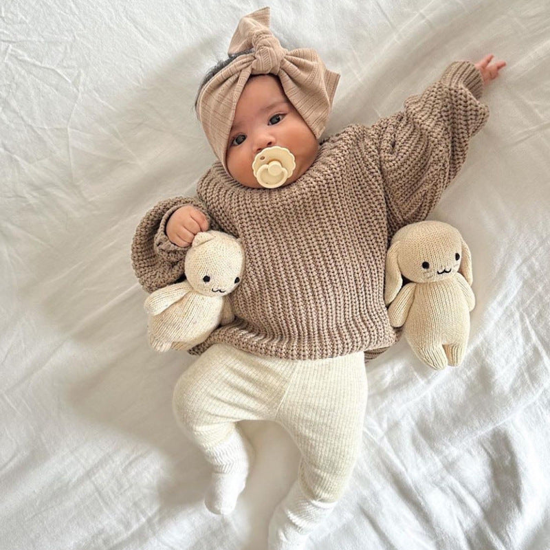 Baby Cotton Crewneck Sweater for Boys and Girls