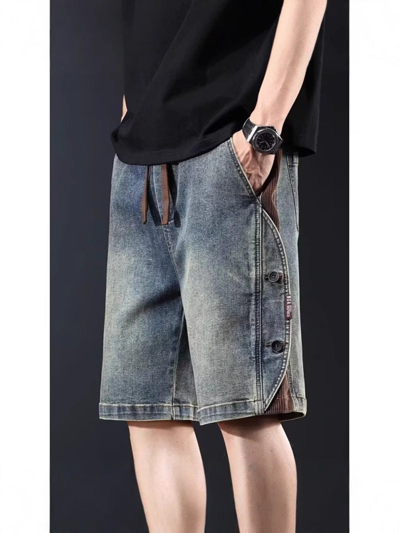 Men's Casual Denim Cargo Shorts
