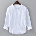 Linen long-sleeved shirt