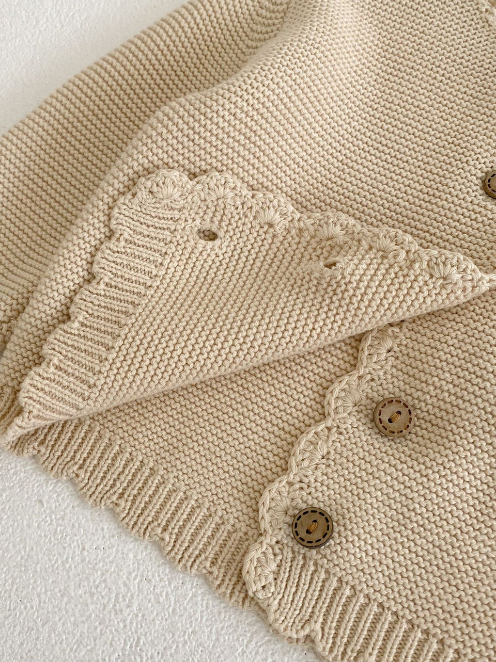 Handmade Crochet Cotton Cardigan for Children