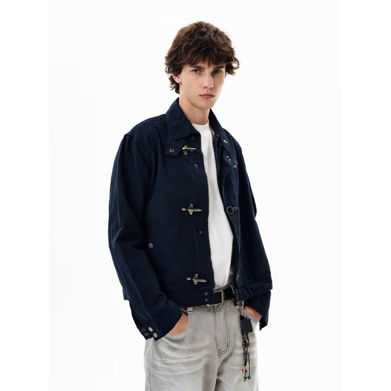 Men's Casual Snap Button Jacket