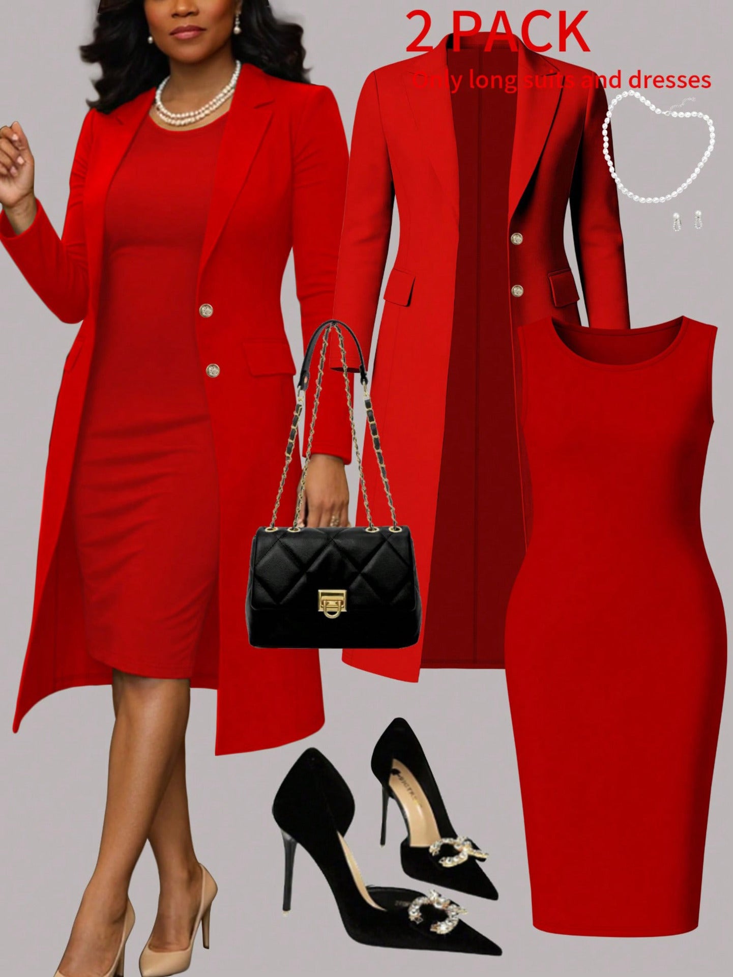 Suit Dress Two-Piece Set