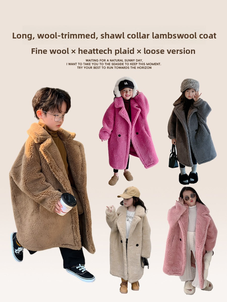 Kids' Teddy Wool Blend Winter Coat
