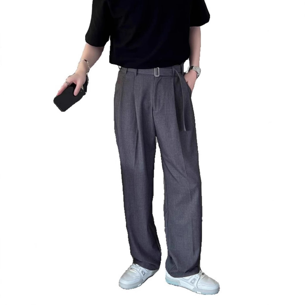 Men's ice silk trousers with a drooping feel