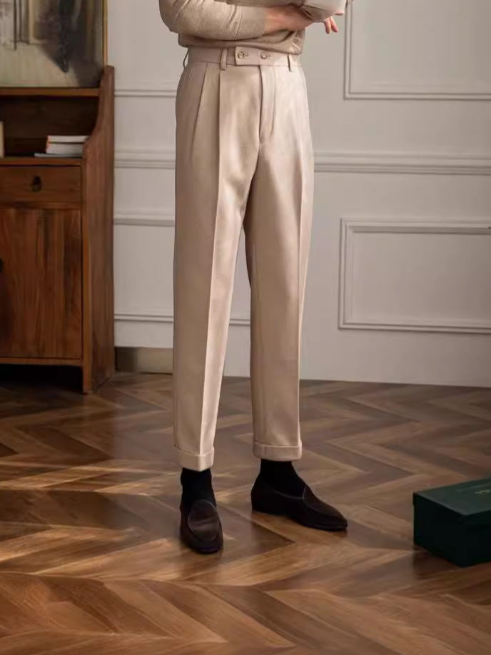 Men's Straight Fit Casual Trousers