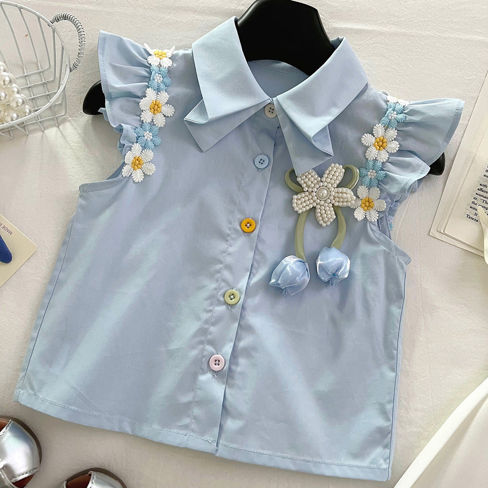 Girl's shirt set - Two-piece set shirt and skirt