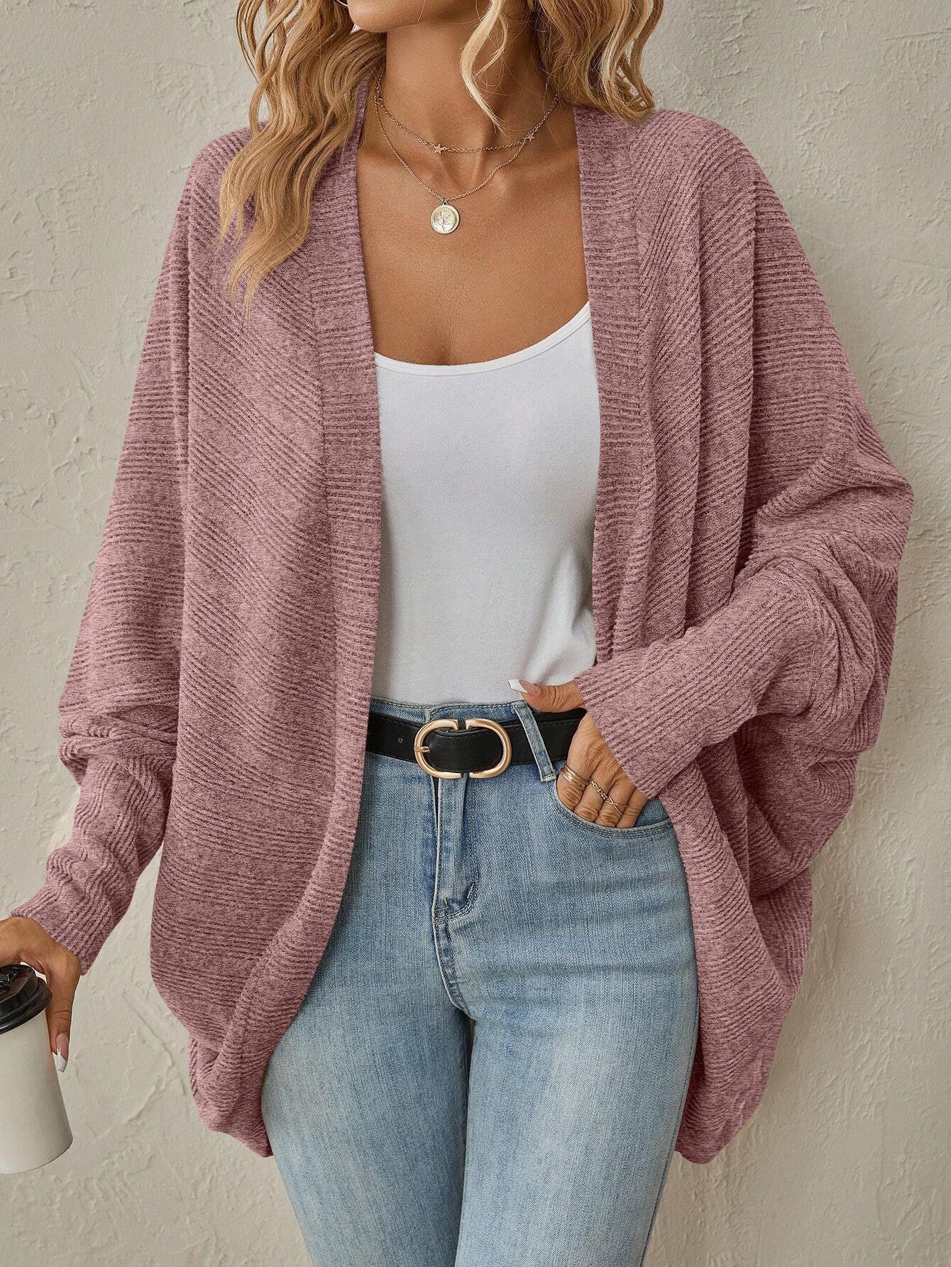 Mid-Length Knitted Cardigan