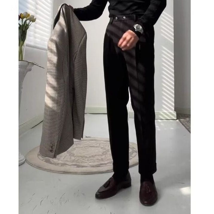 Men's Straight Fit Casual Trousers