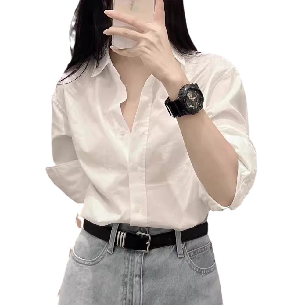 Women's pure cotton blouse