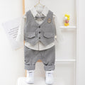 Boys' Plaid Three-Piece Suit